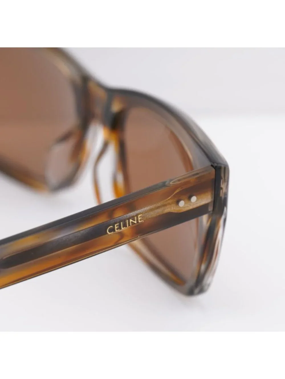 Celine CL40060F 55J Square Sunglasses - Brown / Roviex